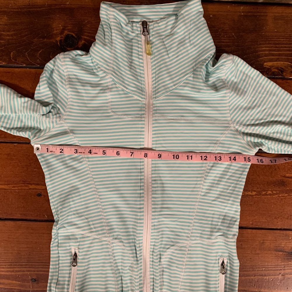 Lole Essential X-Small Blue & White Stripe UPF 50 Full Zip Cardigan Jacket EUC - Picture 10 of 12